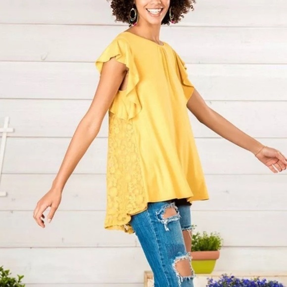 Matilda Jane Tops - Matilda Jane | mustard bocce ball blouse